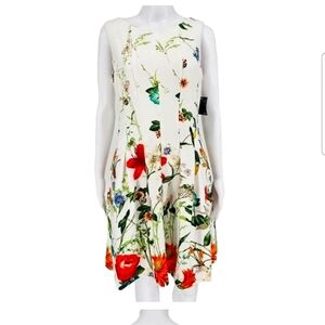 Gabby Skye White and Red A-Line Mini Dress